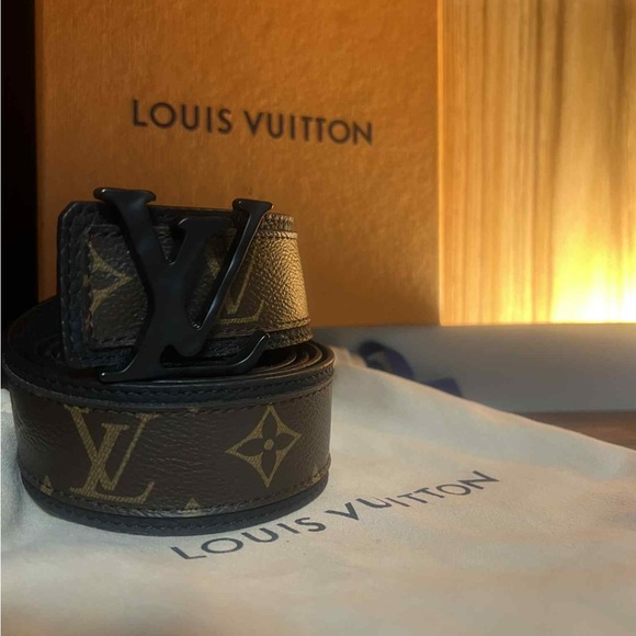 Louis Vuitton Black and Brown Monogram Belt